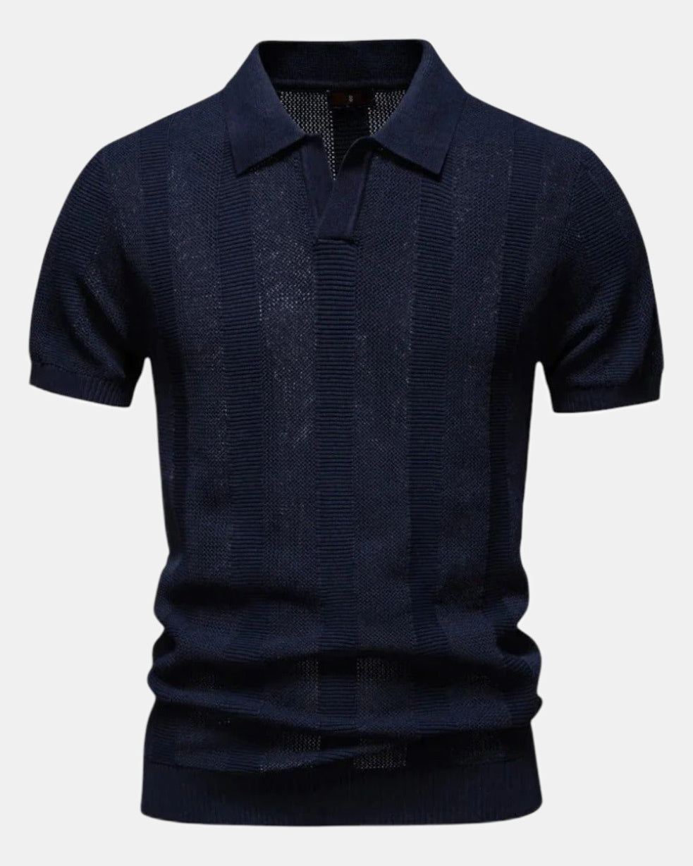 Zakynthos Men's Polo Shirt in Navy
